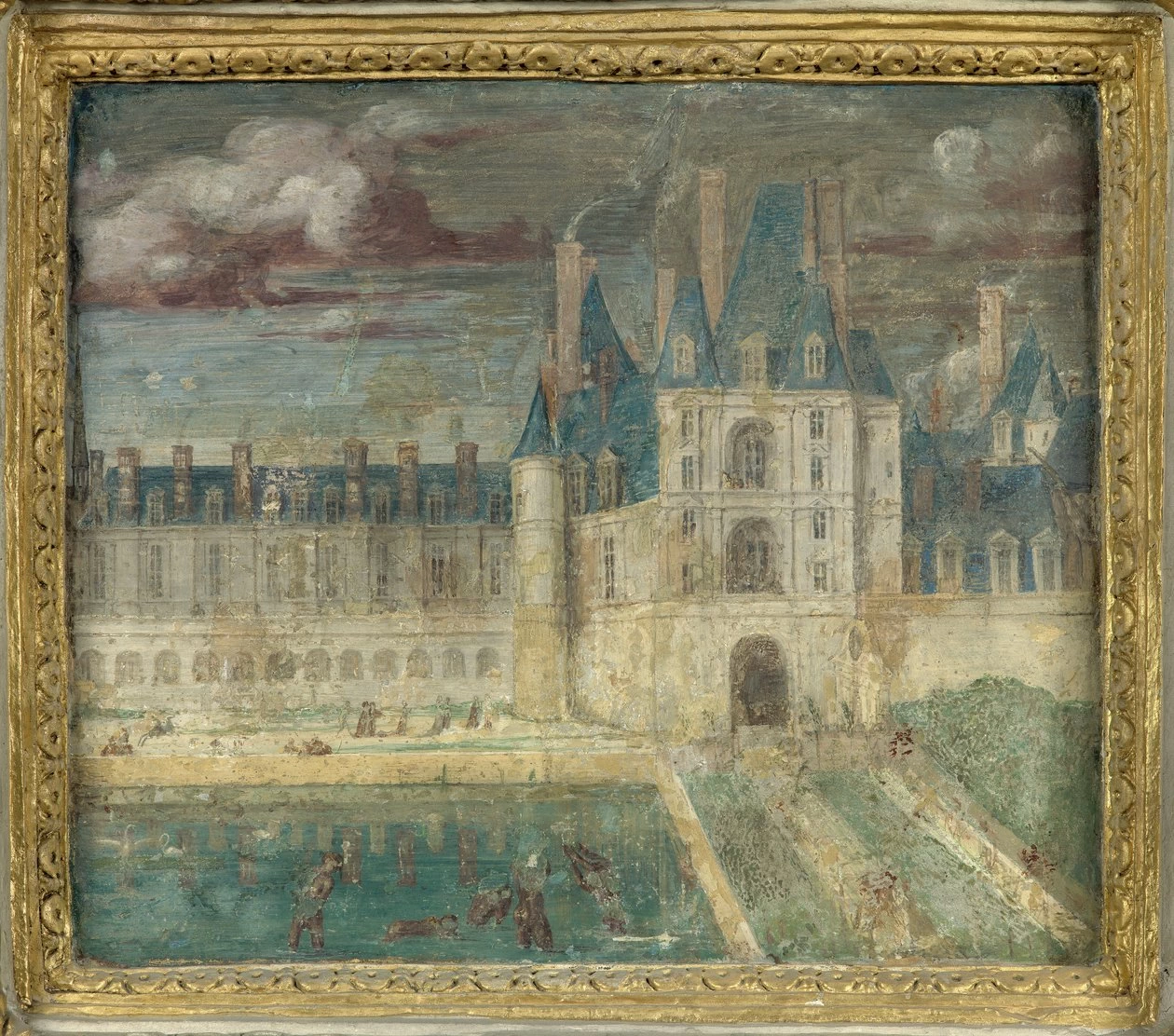 Fiorentino - Veduta del palazzo di Fontainebleau, Musee National Du Chateau De Fontainebleau, Fontainebleau